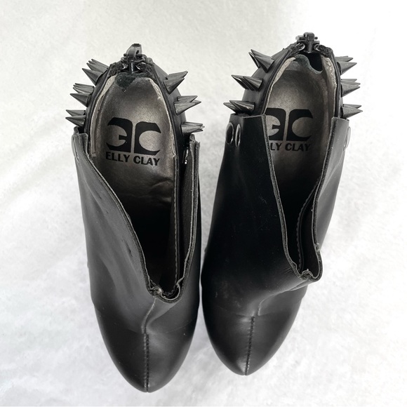 Elly Clay Black Missy Spiked Platform Boot Size 5 - Picture 5 of 9